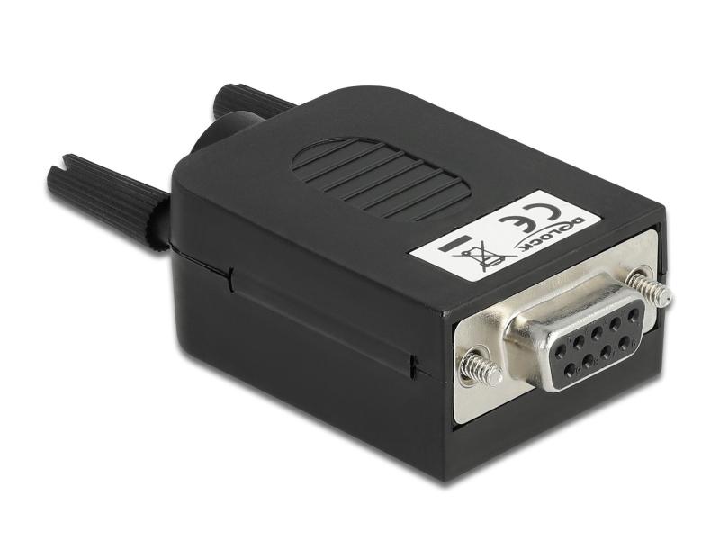 Delock Adapter DB9 - Terminalblock Buchse, mit Gehäuse