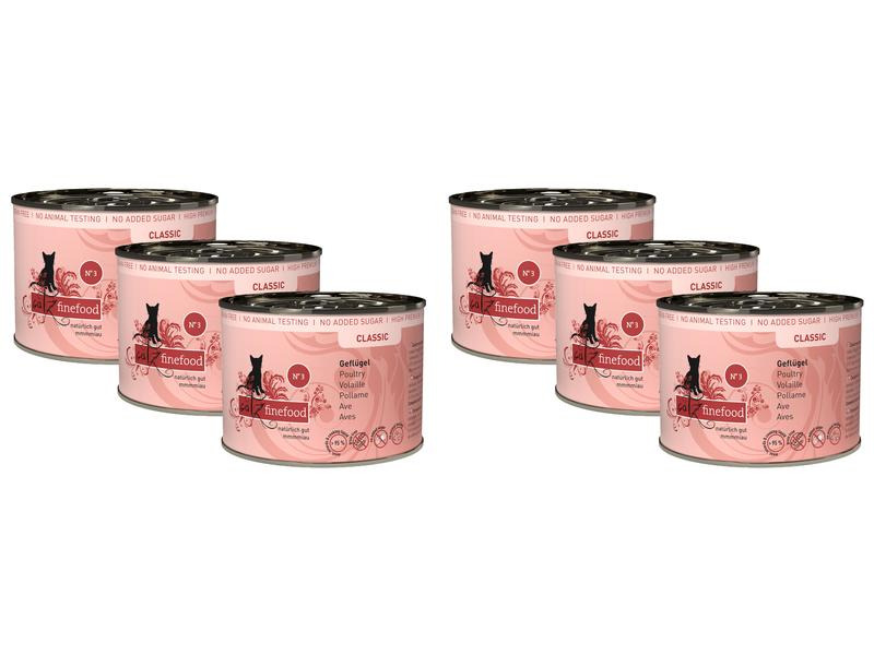 catz finefood Nassfutter No.03 Geflügel, 6 x 200 g