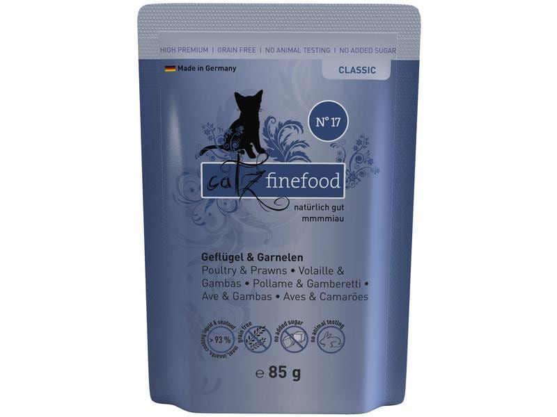 catz finefood Nassfutter No.17 Geflügel &amp; Garnele, 16 x 85 g