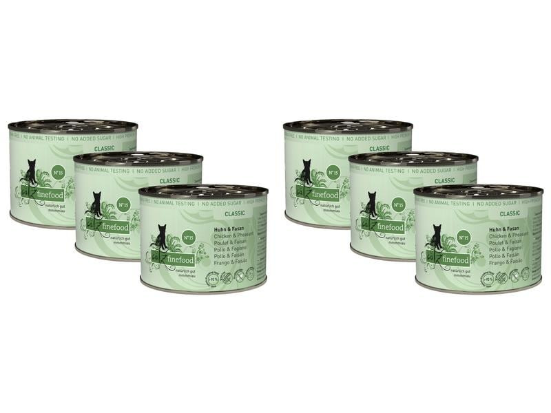 catz finefood Nassfutter No.15 Huhn &amp; Fasan, 6 x 200 g