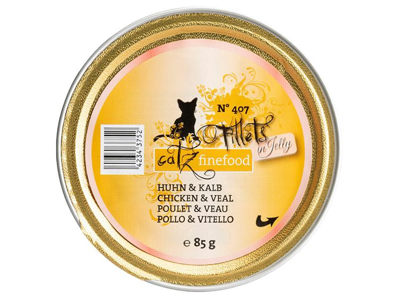catz finefood Nassfutter Fillets No.407 Huhn &amp; Kalb, 85 g