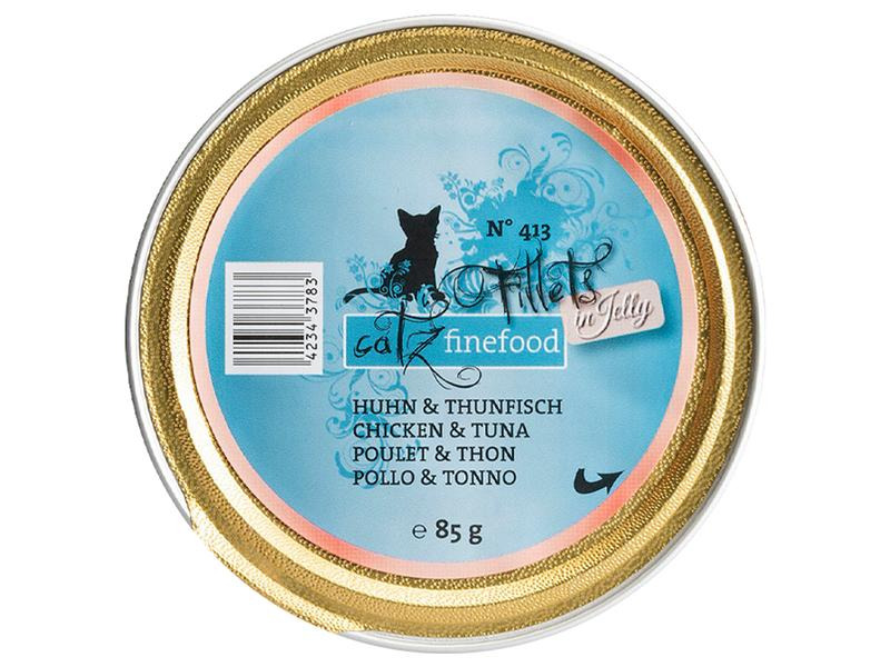 catz finefood Nassfutter Fillets No.413 Huhn &amp; Thunfisch, 85 g