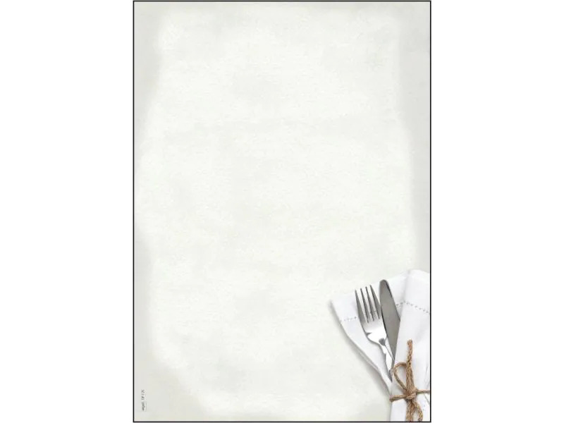 Sigel Motivpapier DP125 Menü Speisen, A4, 50 Blatt