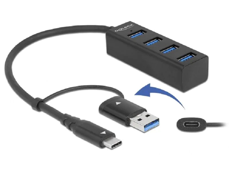 Delock USB-Hub 3.0 Typ-C