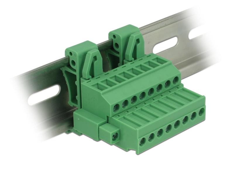 Delock Hutschiene/DIN Rail Terminalblock 8Pin