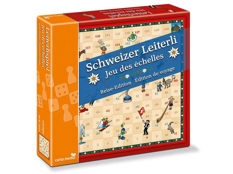 Carta.Media Familienspiel Schweizer Leiterli – Reise-Edition