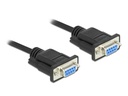 Delock Anschlusskabel Nullmodem RS-232 D-Sub 9 f-f 0.5 m