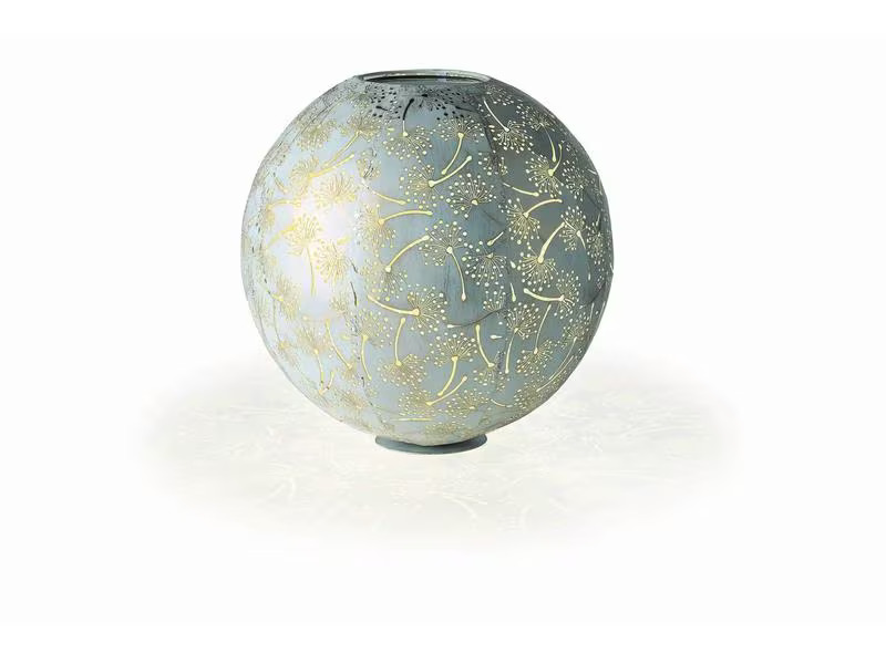 STT Laterne Solar Antic Ball Dandelion, Ø 40 cm, Hellblau