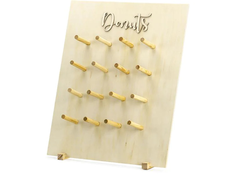 Partydeco Hochzeitsaccessoire Donut Wand 45 x 55 cm, Braun