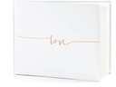 Partydeco Gästebuch Love 24 x 18.5 cm, 22 Seiten, Rosegold; Weiss