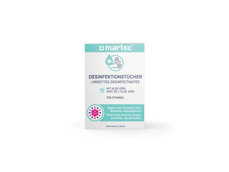 Martec Desinfektionstücher für die Hände mit Aloe Vera 10 Stück