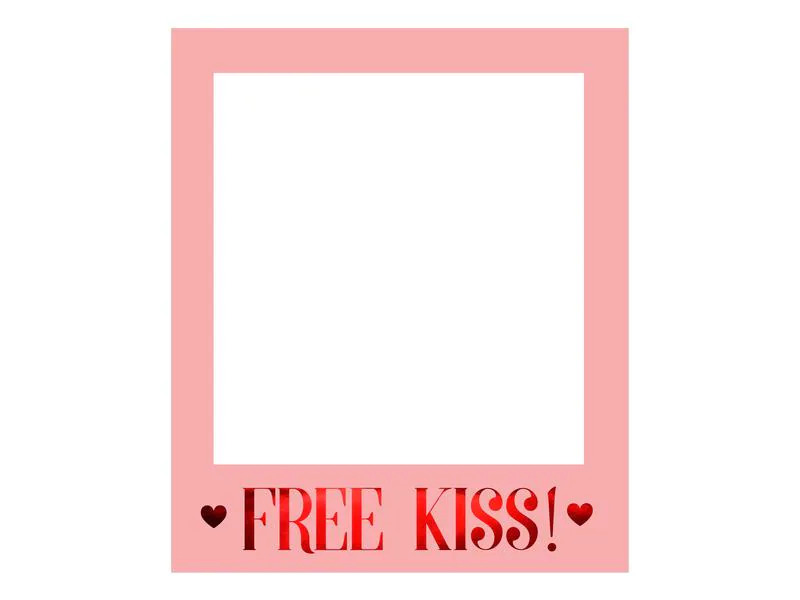 Partydeco Hochzeitsaccessoire Free Kiss 50 x 59.5 cm, Pink