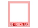 Partydeco Hochzeitsaccessoire Free Kiss 50 x 59.5 cm, Pink
