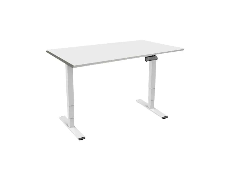 Contini Tisch RAL 9016 1.8 x 0.8 m Weiss mit Grauer Tischplatte