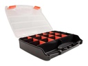 Delock Sortimentskasten Orange / Schwarz 17 Fächer