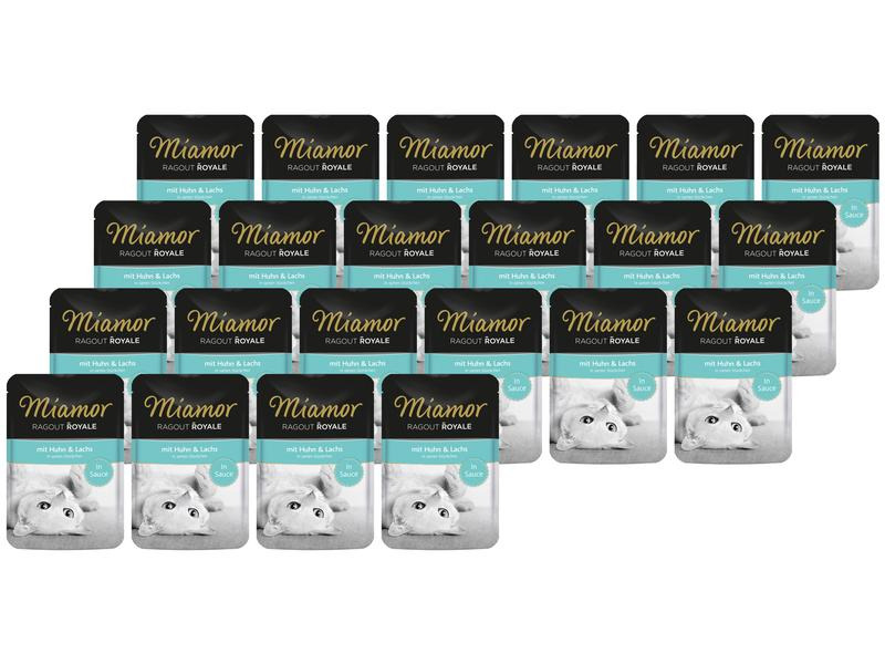 Miamor Nassfutter Ragout Royale Huhn &amp; Lachs Sauce, 22 x 100 g