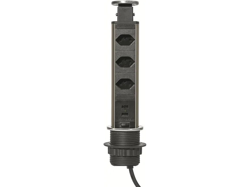 STEFFEN Steckdosenlift STEBA 3x T13, 2x USB