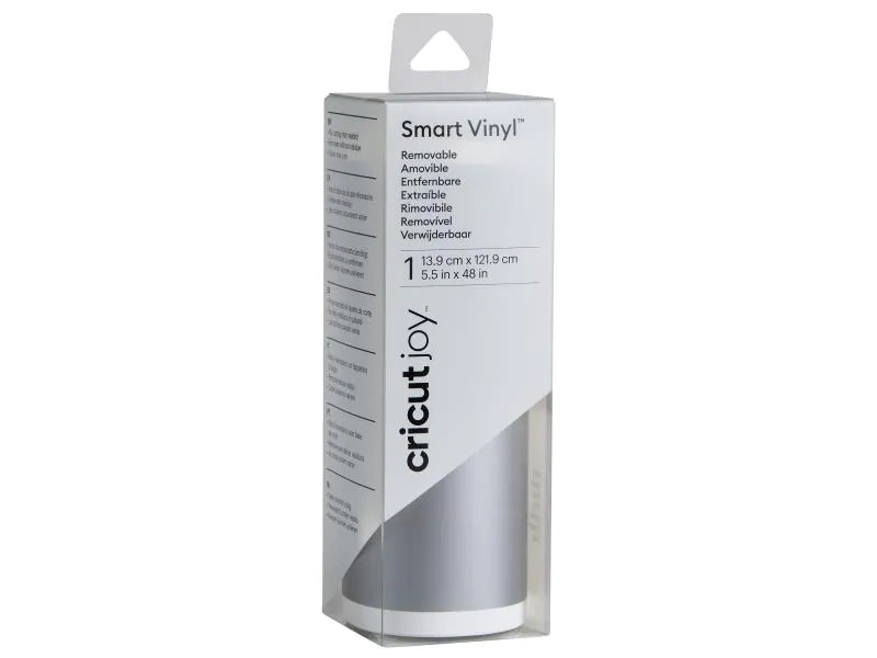 Cricut Vinylfolie Joy 13.9 cm x 121.9 cm  Ablösbar, Silber
