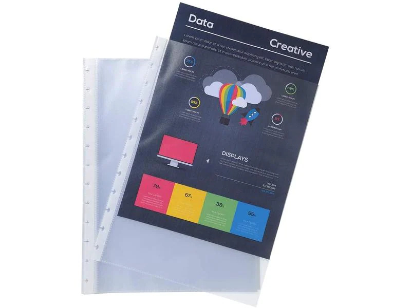 Exacompta Sichtbuch Ersatzhüllen 10 Stück, Transparent