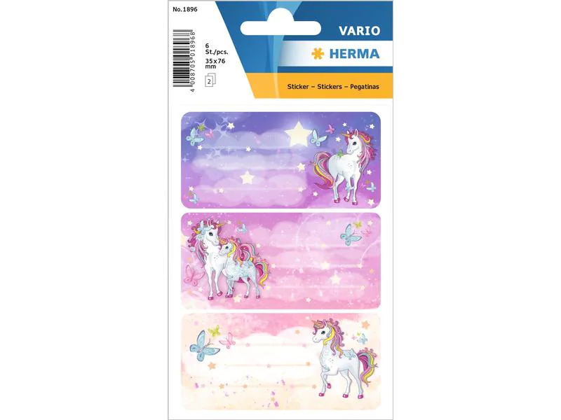 Herma Stickers Schuletiketten Einhorn