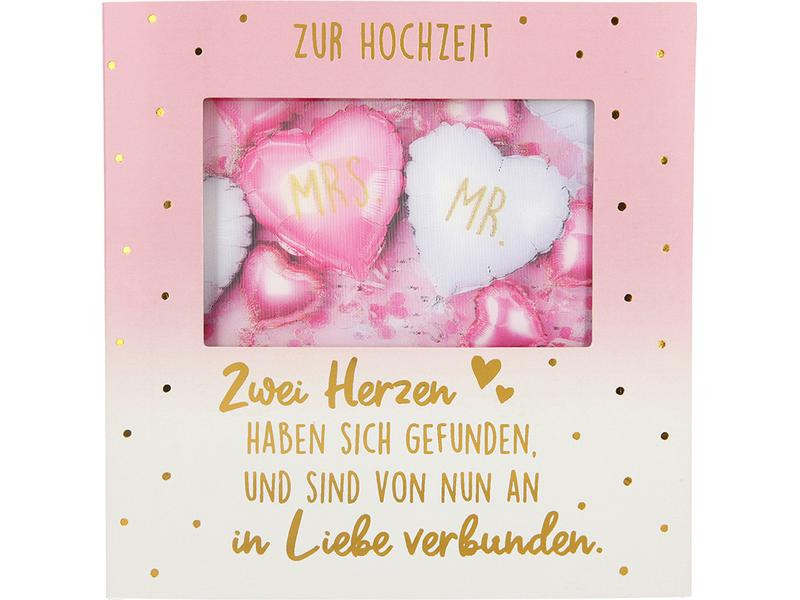 Depesche Musikkarte mit Licht Zur Hochzeit, zwei Herzen finden sich