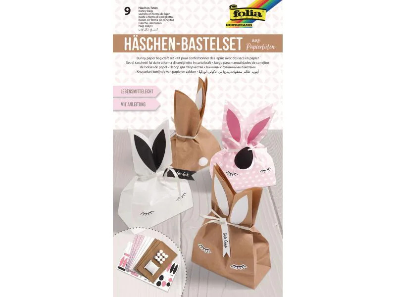 Folia Bastelset Häschen, 9 Stück