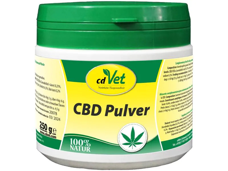 cdVet Hunde-Nahrungsergänzung CBD Pulver, 250 g