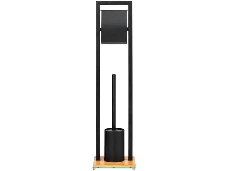 Wenko Toilettengarnitur Bambusa Schwarz