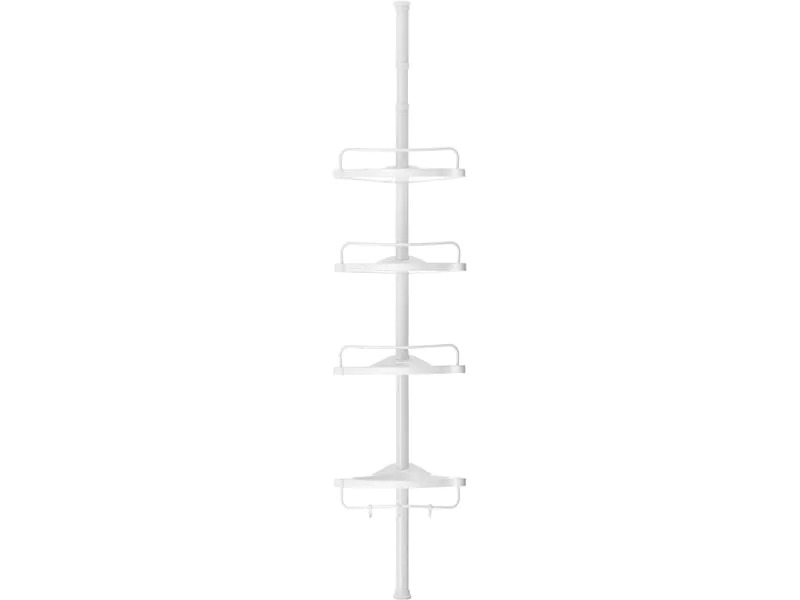 Songmics Duschmittelhalter mit Ablagen Weiss, Stahlrohr