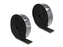 Delock Klettband 15m x 50mm Strapazierfähig Schwarz