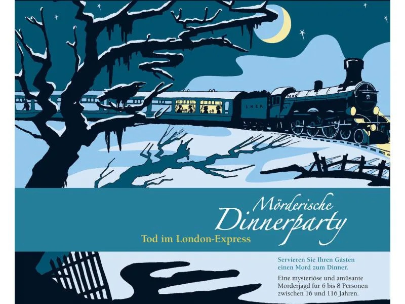 Blaubart Verlag Partyspiel Mörderische Dinnerparty: Tod im London-Express