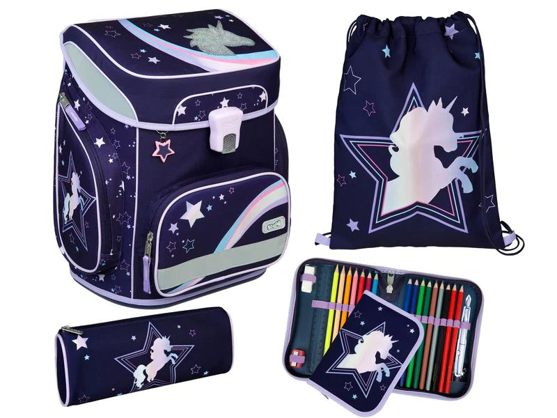 Scooli Schulthek-Set 5-teilig Einhorn, 18 l