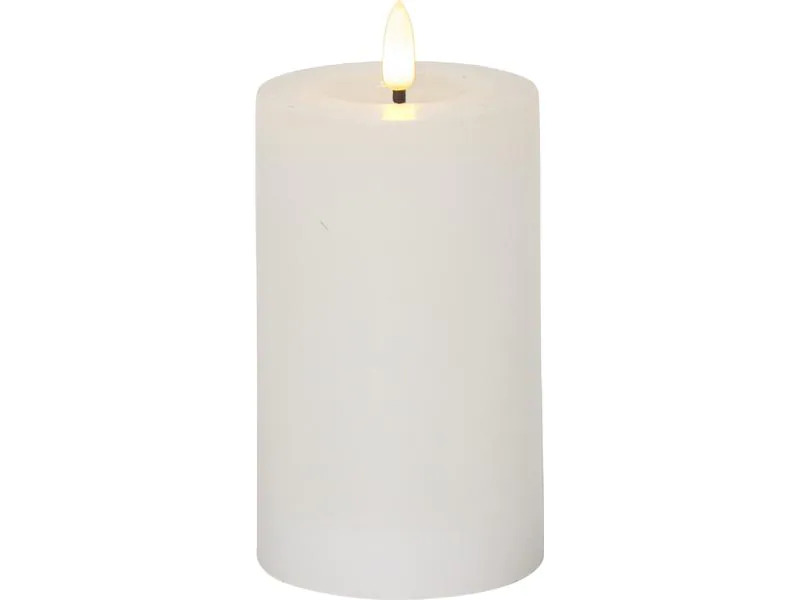 Star Trading LED-Kerze Flamme Flow, Ø 7.5 x 15 cm, Weiss