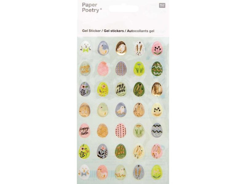 Rico Design Sticker Ostereier, Gel, 1 Blatt