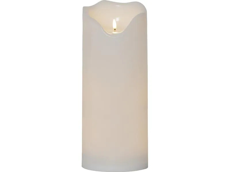 Star Trading LED-Kerze Pillar Flamme Grand Ø 16 x 40 cm, Weiss