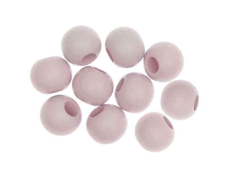 Rico Design Holzperlen Makramee Rosa, 10 Stück