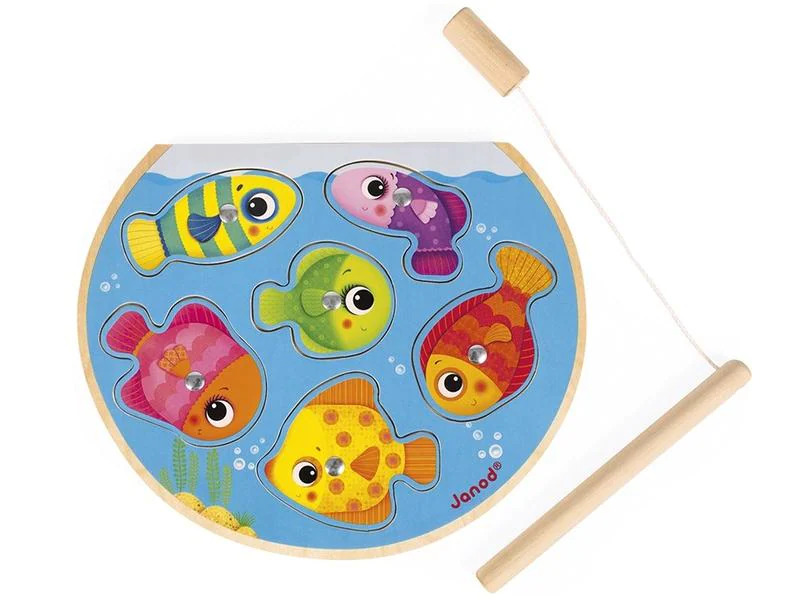 Janod Holzpuzzle Angeln im Fischglas