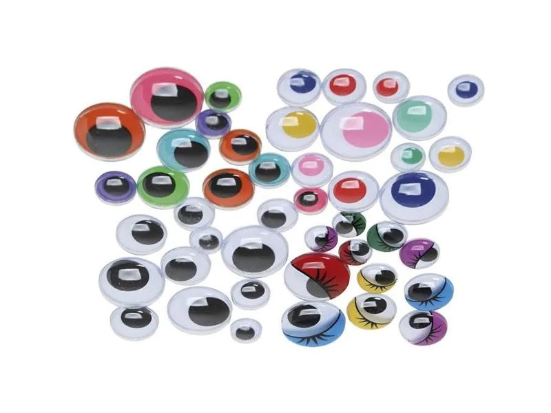 Creativ Company Wackelaugen  500 Stück, 9.5 - 19 mm