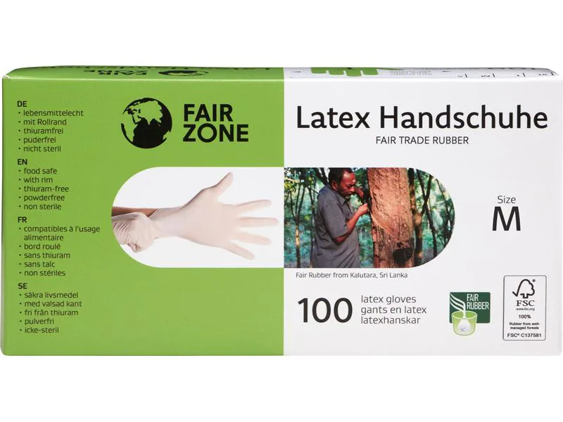 Fair Zone Einweghandschuh Latex M 100 Stück