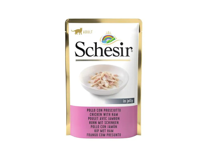 Schesir Nassfutter Huhn &amp; Schinken in Gelée, 85 g
