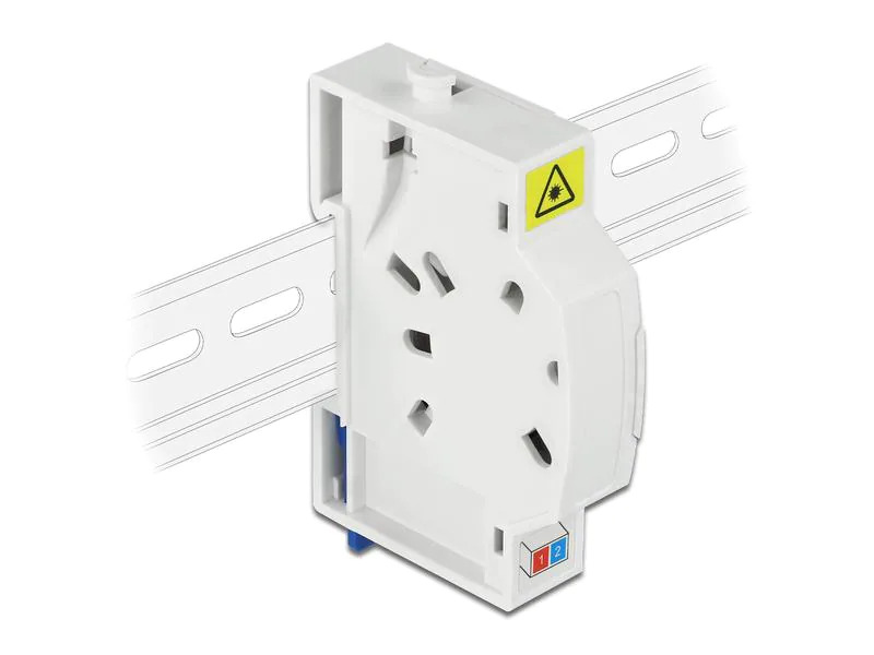 Delock LWL Anschlussdose für Hutschiene 2x SC/LC weiss