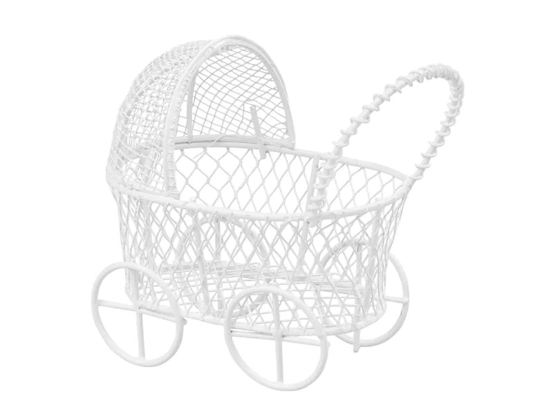 HobbyFun Mini-Figur Kinderwagen weiss