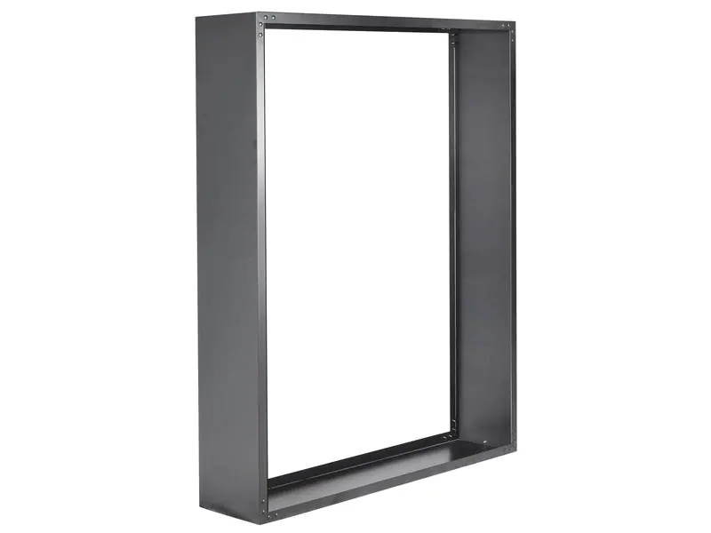 Innovesta Holzregal Metall, 144 x 35 x 180 cm, Schwarz