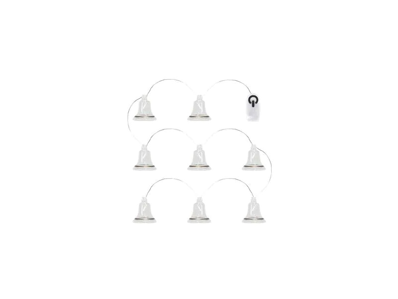 Sirius Weihnachtslichterkette Tiffany Glocke, 8 × Lampen, Silber