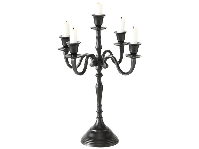 Boltze Kerzenständer Victoria 40 cm, Schwarz