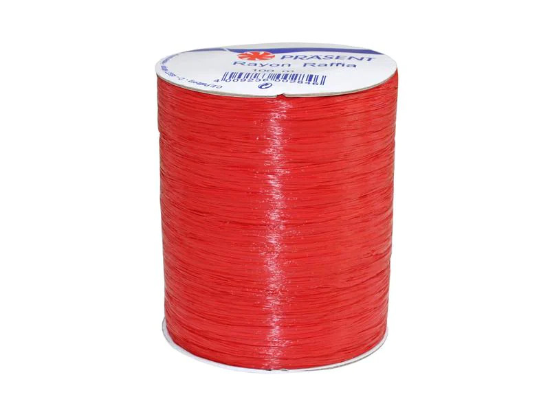Pattberg Geschenkband Raffia Rayon 100 m, Rot