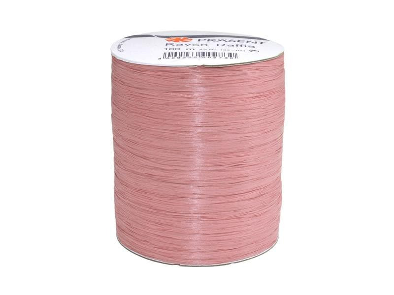 Pattberg Geschenkband Raffia Rayon 100 m, Altrosa