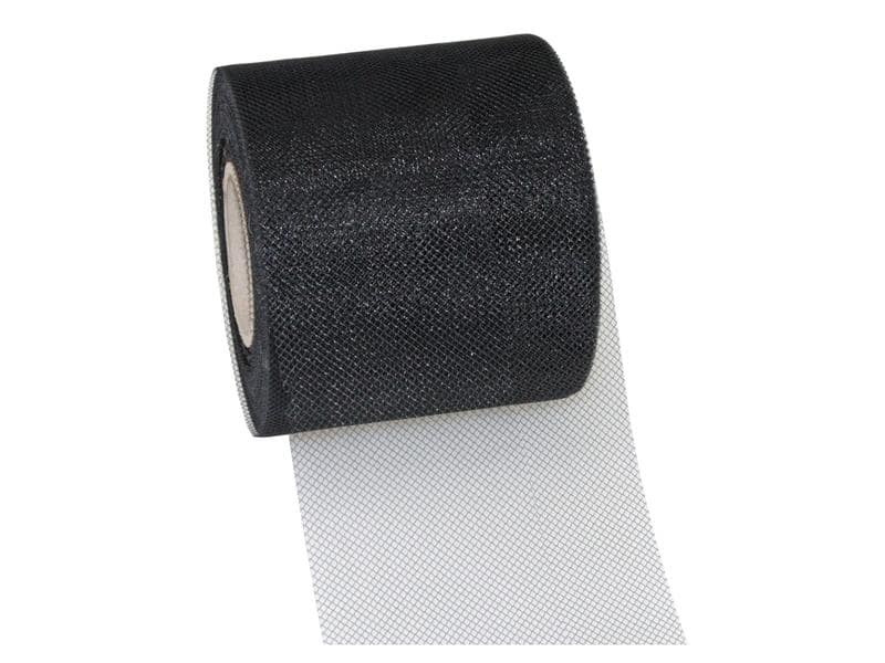 Pattberg Textilband Verona Tüll 7.2 cm x 50 m, Schwarz