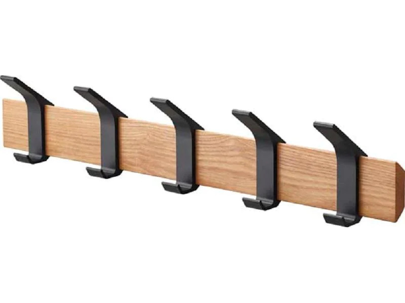 Yamazaki Garderobenleiste Rin 5 Haken, Braun/Schwarz