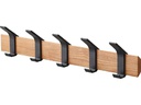 Yamazaki Garderobenleiste Rin 5 Haken, Braun/Schwarz